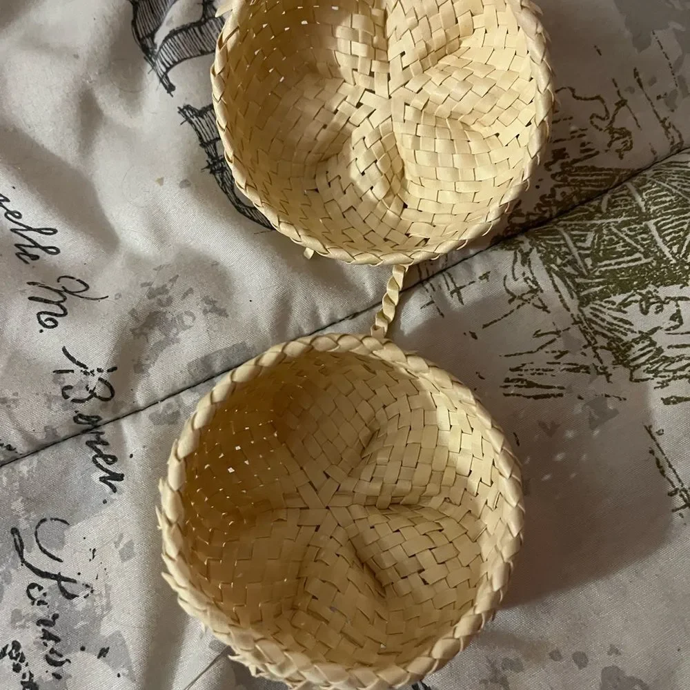 Small Tan Handmade Woven Box